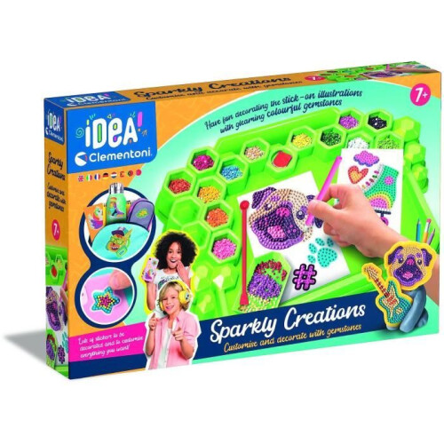 Clementoni Creative workshop - Clementoni - Sparkling 3D sticker creations - Colorful gems and clay