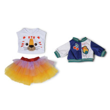 BABY born doll outfit tutu 43cm colorful polyester set