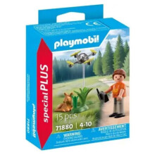 Building Set - PLAYMOBIL - 71880 - Fawn Rescue by a Drone - 4-10 years - Multicolored