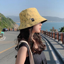 (Noir, pack-4) Reversible Bucket Hat for Women Girls Wide Brim Foldable Flat Top Panama Sun Hat Beach Fisherman Cap