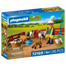 PLAYMOBIL 72169 Shepherd with Sheep Pen & Dog, Country Farm, 26 pieces, from 4 years old