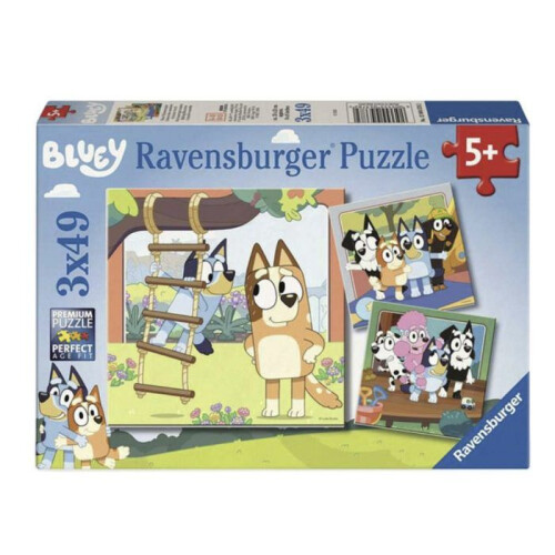 Ravensburger Puzzle 3x49 p - Making Memories Bluey