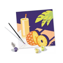 Malen nach Zahlen - RAVENSBURGER - CreArt 20x20cm - Quadratisches Format 20x20 cm - Motiv Drink Ananas - Für Erwachsene