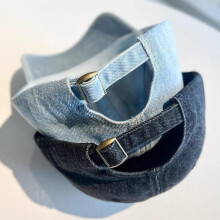 (Bleu, pack-4) Baseball Cap Denim Hip Hop Adjustable Solid Color JK Y2K Korean Style Unisex