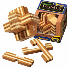 Puzzle - PHILOS - Philos Devil's Knot - Bamboo - Stimulates thinking - Sturdy and natural