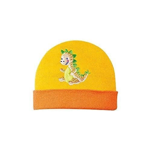 Knitted Hat - HELESS - Dinosaur - Size 28-35 - Orange - Child