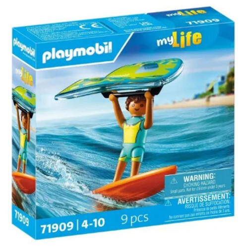 PLAYMOBIL Construction Game - PLAYMOBIL - 71909 - Wingsurfer Man - Board and Wing - 4-10 years