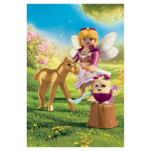 Construction Games - PLAYMOBIL - 71844 - Golden Unicorn Foal - Fairy Included - From 4 Years Old