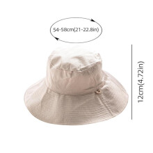 (Noir, pack-5) Women's Wide Brim Bucket Hat Reversible Foldable Sun Hat Panama Beach Fishing Travel