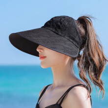 (Rose, pack-2) Women's Wide Brim Sun Hat - Lace Summer UV Protection Hat - Ponytail Hole Outdoor Beach Fishing Cap
