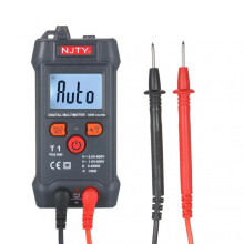 (Noir, pack-1) NJTY Digital Multimeter Palm Size Auto Ranging NCV 4000 Counts True RMS Smart Tester