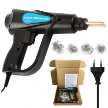(Comme sur l'image, EU PLUG) 70W Hot Stapler Car Bumper Repair Kit Plastic Welding Machine 4 Types Flat/Outside/Inside Corner
