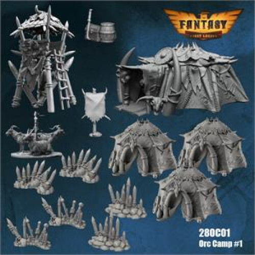 28mm Orc Village Camp Set 1