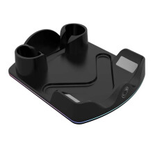 Lade Dock für Meta Quest 2/3/3S VR mit RGB Licht Lade Stand Headset Display Stand und Controller Halterung