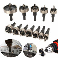 Bi-Metal Hole Saw Kit 12PCS HSS M42 Blades 15-50mm for Stainless Steel Alloy Wood Plastic