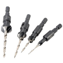 (Comme sur l'image, pack-2) 4-Piece HSS Hole Saw Drill Bit Set 3/10/13/16mm Woodworking Cutting Tool Kit