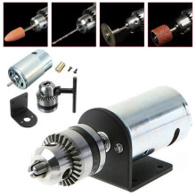 (Comme sur l'image, 1) 555 Motor DC 12V-36V Drill Press Mini Hand Drill Chuck DIY Tool Set
