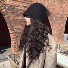 (Noir) Women Vintage British Fisherman Hat Solid Korean Style Casual Sun Hat Outdoor UV Protection Bucket Hat