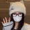 (Noir) Women's Knitted Beanie - Korean Bow Cat Ear Embroidery | Winter Warm Windproof Elastic Pull-On Hat 5