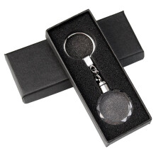 10pcs Blank K9 Shining Round Crystal Keychain Pendant for 3DLaser Engraving with Gift Box