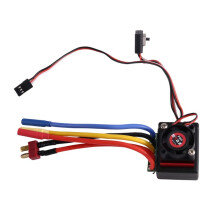 12A Bezszczotkowy Regulator Prędkości ESC z Wtykiem T i Złączem Bananowym 4.0mm do Silników RC Car Boat 540/3650/3670 2-3S Czarny