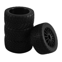 Zestaw 4 Sztuk Opon Terenowych 2.2 Cala 80mm z Gumy z Plastikową Obręczą do Samochodu RC HPI WR8 HSP 94177 1/10
