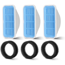 For PEKTACO Cat Water Fountain Filters Replacement & Pre-Filter Sponges for 3.2L/108oz Automatic Pet Fountain