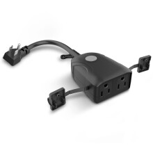 Enchufe de Pared Inteligente WiFi de Doble Salida, Enchufe Inteligente Exterior A Prueba de Climas, para 110V-125V 15A, Enchufe Inteligente Exterior