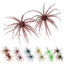 12 Schwimmende Seeigel Weichköder Lebensechter Swimbait mit Glitzer-Schuppen Zugfestes Salz-/Süßwasser-Lockmittel Farbe Zufällig