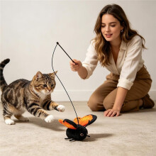 Interactive Fun Electric Cat'S Toy USB Rechargeable Indoor Engaging for S/M/L Kitten Yards Porches Gardens Lawn Indoor