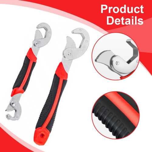2 x universal spanners, multiwrench, adjustable, 632 mm, adjustable combination wrench, multifunctional wrench, b 1