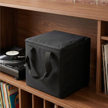 Vinyl Record Storage Bag for 12-Inch Records, Portable Carrying Case Organizer Bag with Handle Holds to 50 LP Records