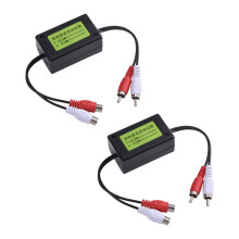 2Pcs for RCA Audio Noise Filter for Car Audio & Car Amplifiers 2-Channel