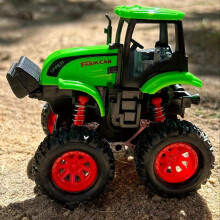 (Rouge foncé, 1pcs) Inertia 4x4 Farm Off-Road Toy Car Dual Inertia Climbing 360 Rotation Thick Tires Green Halloween Gift