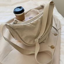 (Bleu, 1pcs) Minimalist Crescent Crossbody Bag Zip Casual Shoulder Handbag Versatile Daily Sports Tote
