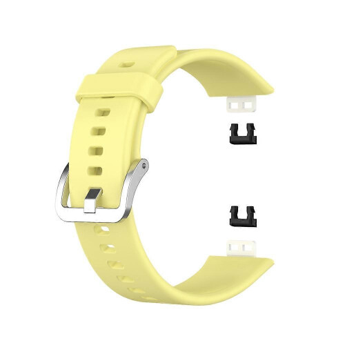 (Yellow, Multicolor) Soft Silicone Watch Strap for Huawei Watch Fit - Dark Blue