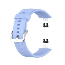 (Baby Blue, Multicolor) Soft Silicone Watch Strap for Huawei Watch Fit - Dark Blue