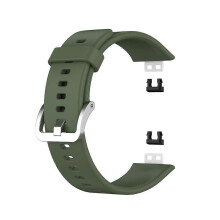 (Dark Green, Multicolor) Soft Silicone Watch Strap for Huawei Watch Fit - Dark Blue