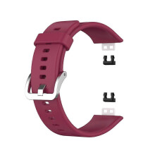 (Wine Red, Multicolor) Soft Silicone Watch Strap for Huawei Watch Fit - Dark Blue