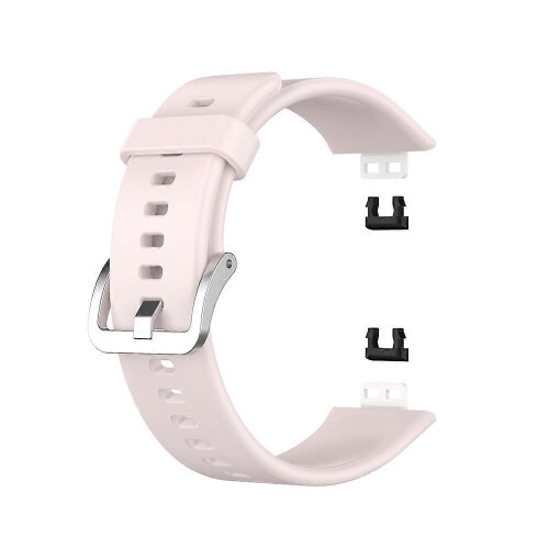 (Light Pink, Multicolor) Soft Silicone Watch Strap for Huawei Watch Fit - Dark Blue