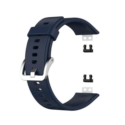 (Midnight Blue, Multicolor) Soft Silicone Watch Strap for Huawei Watch Fit - Dark Blue