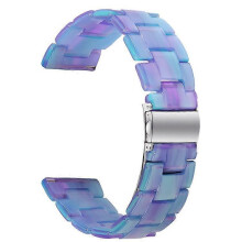 (Blue) Compatible For Garmin Vivoactive 4 Replacement Watch Strap 22mm Waterproof Resin Watch Band
