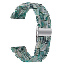 (Green) Compatible For Garmin Vivoactive 4 Replacement Watch Strap 22mm Waterproof Resin Watch Band