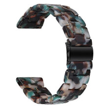 (Blue) Compatible For Garmin Vivoactive 4 Replacement Watch Strap 22mm Waterproof Resin Watch Band