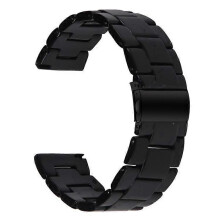 (Black) Compatible For Garmin Vivoactive 4 Replacement Watch Strap 22mm Waterproof Resin Watch Band