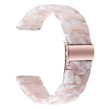 (Pink) Compatible For Garmin Vivoactive 4 Replacement Watch Strap 22mm Waterproof Resin Watch Band