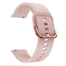 (Pink) 20MM Silicone Solid Color Watch Strap Compatible For Polar Ignite, etc.