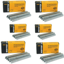 Bostitch B8 PowerCrown Premium Staples, 1/4' Leg Length, 5000/Box (6box)