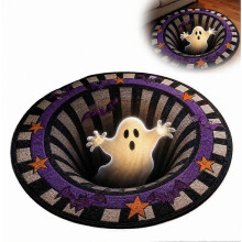 Χαλί 3D Halloween 60cm στρογγυλό βελούδινο κρύσταλλο