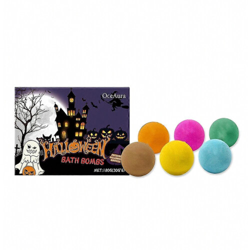 Halloween Bath Bomb - Colorful Foaming Fruit Scented Bubbles for Festive Relaxation